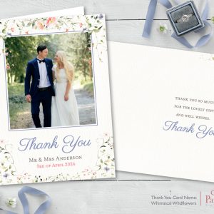 Whimsical Wildflowers A6 Thank You Card
