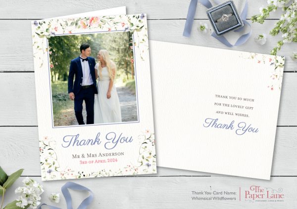 Whimsical Wildflowers A6 Thank You Card