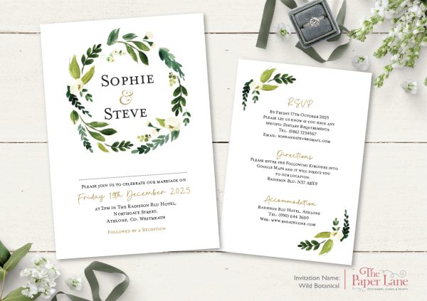 Wild Botanical Invitation