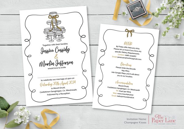 Champagne Kisses Invitation
