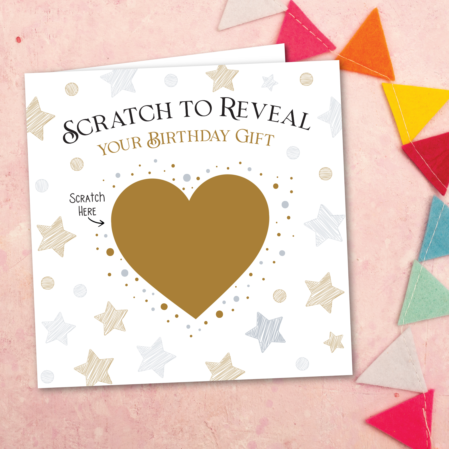 Stars Scratch Off Birthday Card
