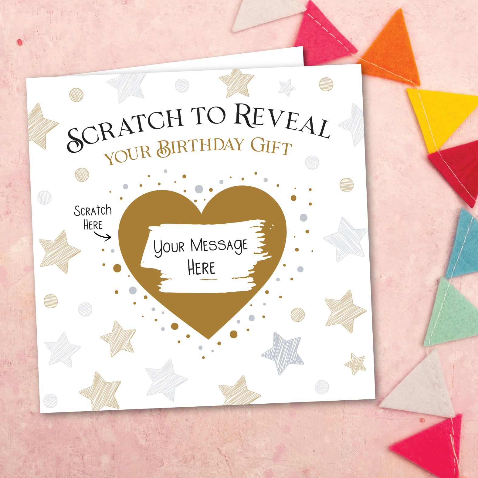 Stars Scratch Off Birthday Card - Image 2