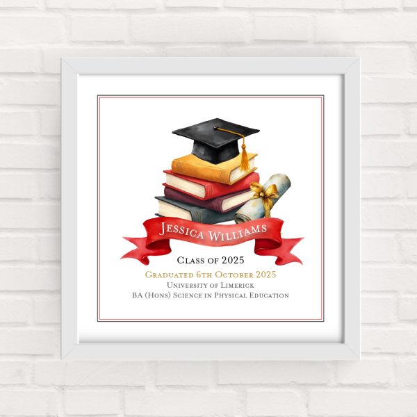 Graduation Red Framed Print
