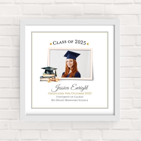 Graduation Photo Square Framed Print