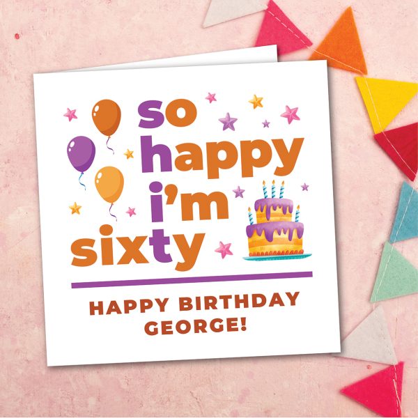 Personalised Shit I'm 60 Birthday Card
