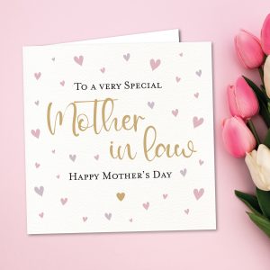 Mothers Day Heart Mother in Law Greeting Card