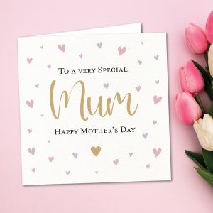 Mothers Day Heart Mum Greeting Card