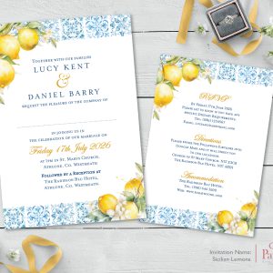 Sicilian Lemons Invitation