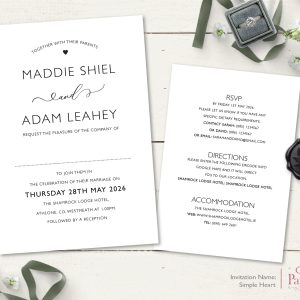 Simple Heart Invitation