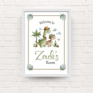 Kids Bedroom Dinosaur Framed Print