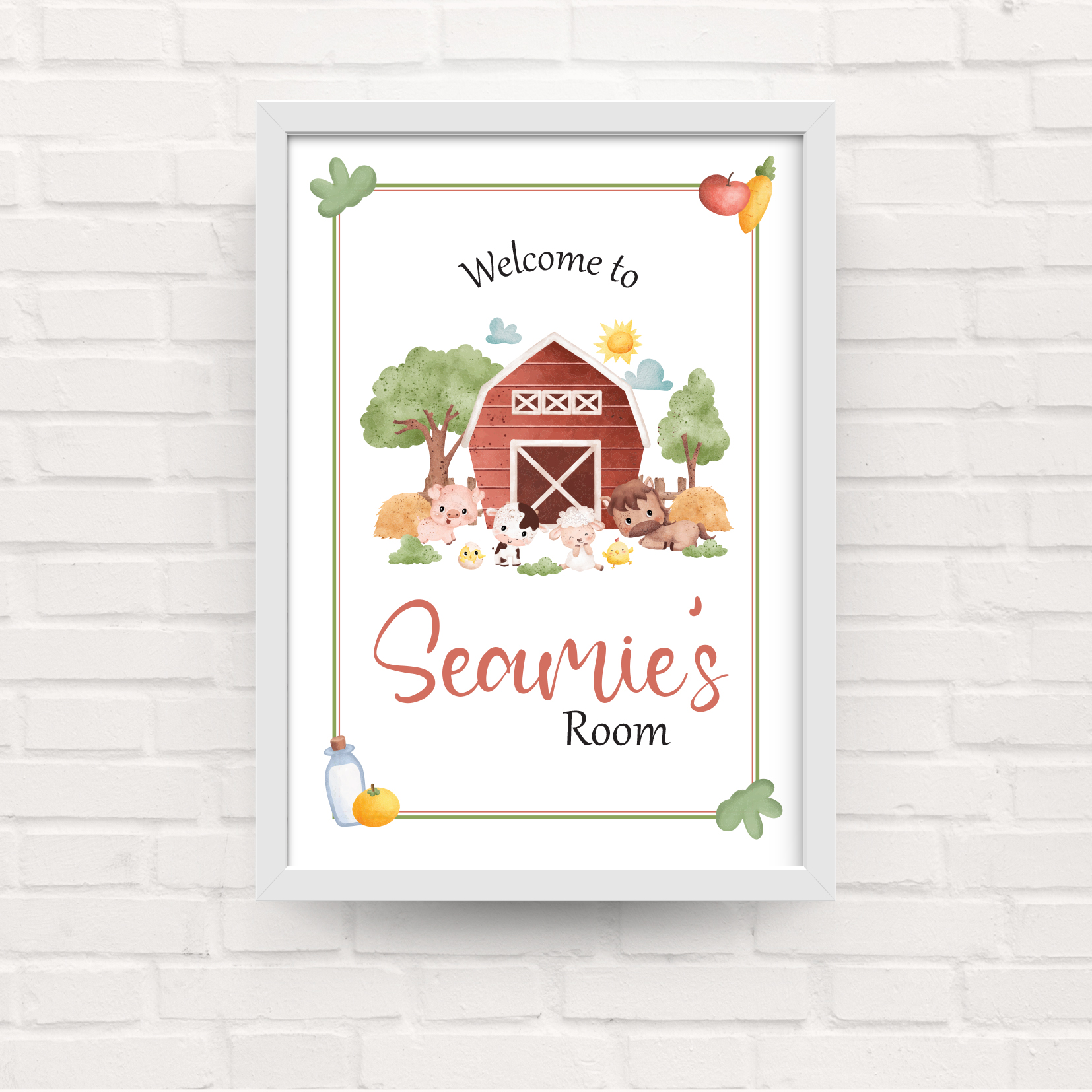 Kids Bedroom Farm Framed Print