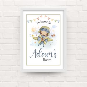 Kids Bedroom Airplane Framed Print