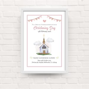 Christening Framed Print - Girl