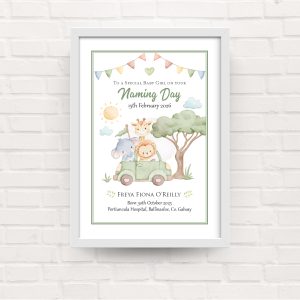 Naming Day Framed Print - Unisex