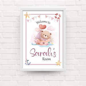 Kids Bedroom Sailor Framed Print - Pink