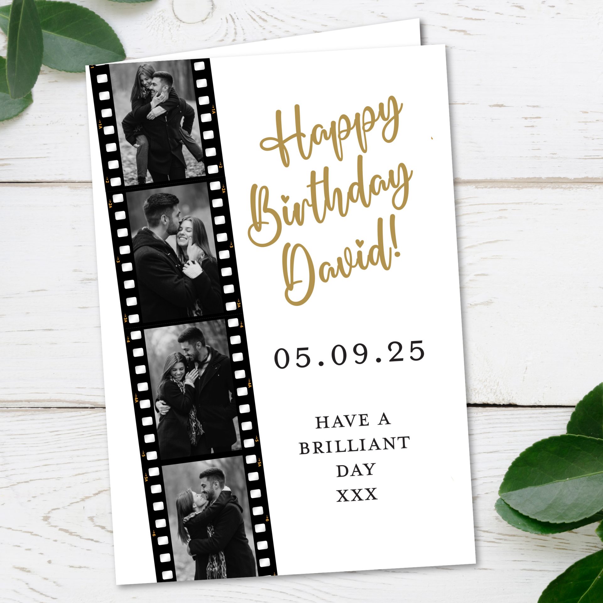 Personalised Photo Reel Birthday Card
