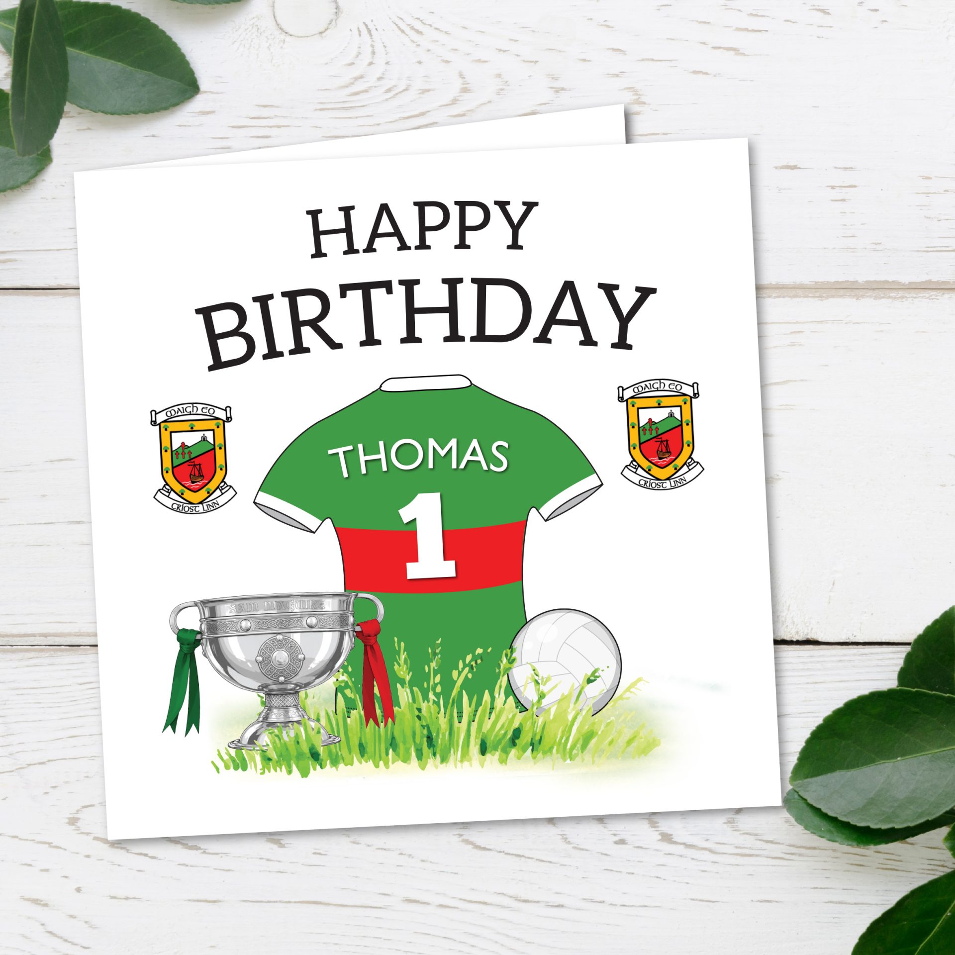Personalised Mayo GAA Birthday Card